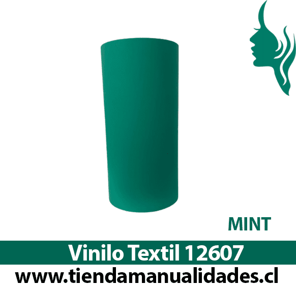 12607_Vinilo Textil Matte Mint  ( 1 m de largo x 25 cm ancho )