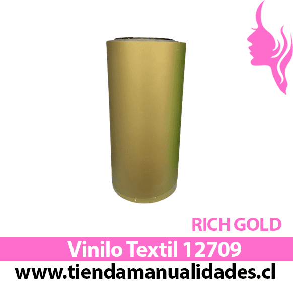 12709_Vinilo Textil Matte Gold  ( 1 m de largo x 25 cm ancho )