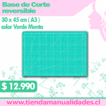 BDC 03 Base de Corte Reversible 30cm x 45 cm A3 Color Verde Menta