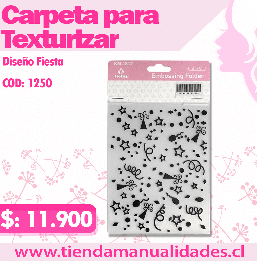 MTT-06 - Carpetas para texturizador Fiesta / Carpetas de Repujado -ENTREGA INMEDIATA