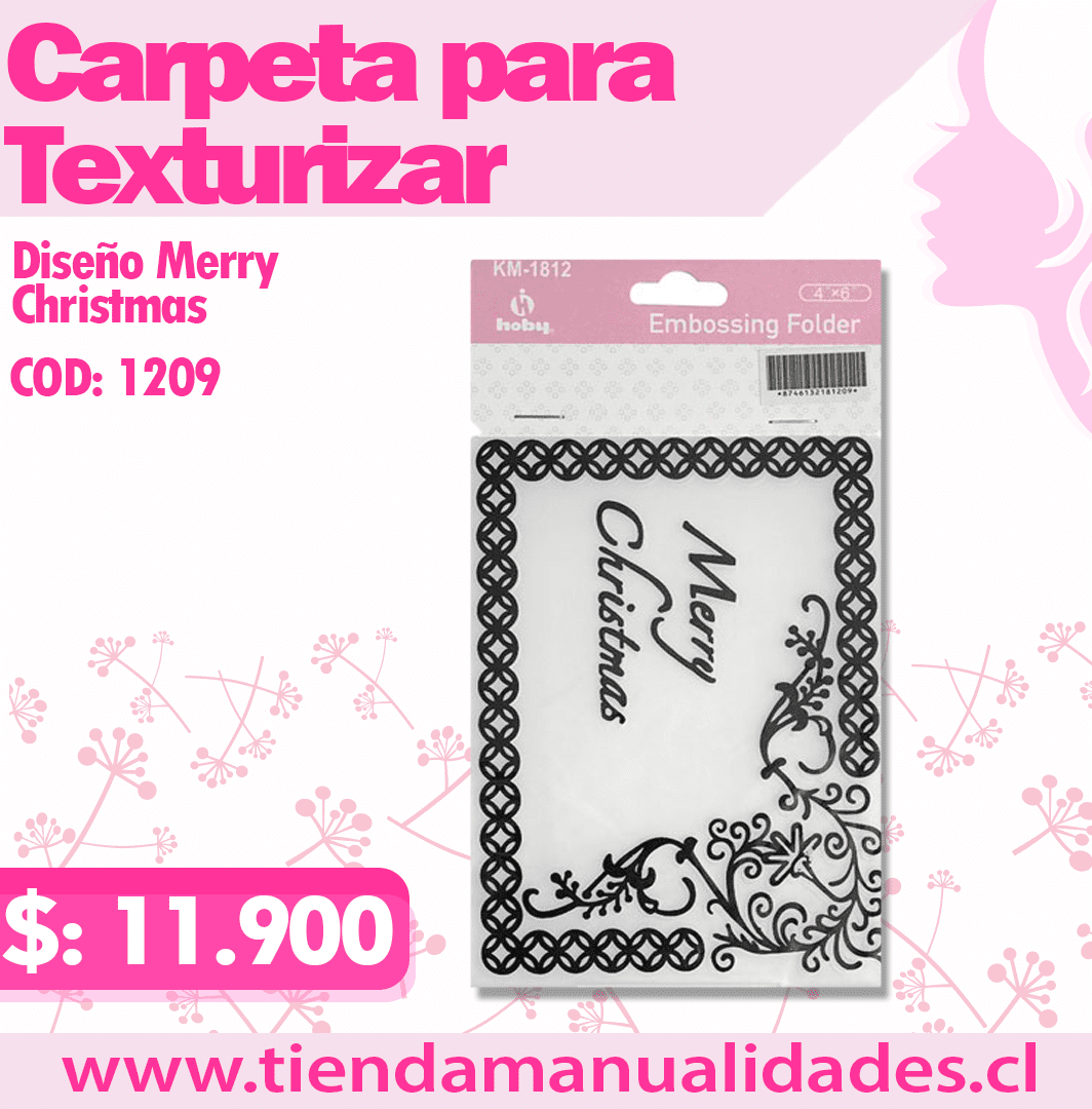 MTT-19 - Texturizados Merry Christmas / Carpetas de Repujado -ENTREGA INMEDIATA
