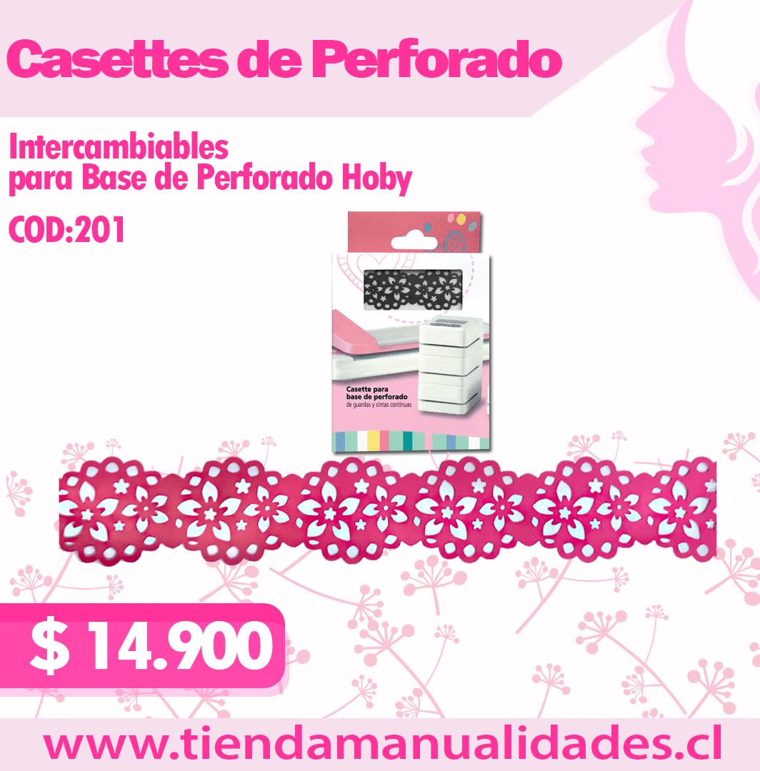 CBP-201- Casette para perforadora HOBY- FLORES -ENTREGA INMEDIATA