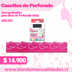 CBP-203- Casette para perforadora HOBY- FLORES Y HOJAS -ENTREGA INMEDIATA