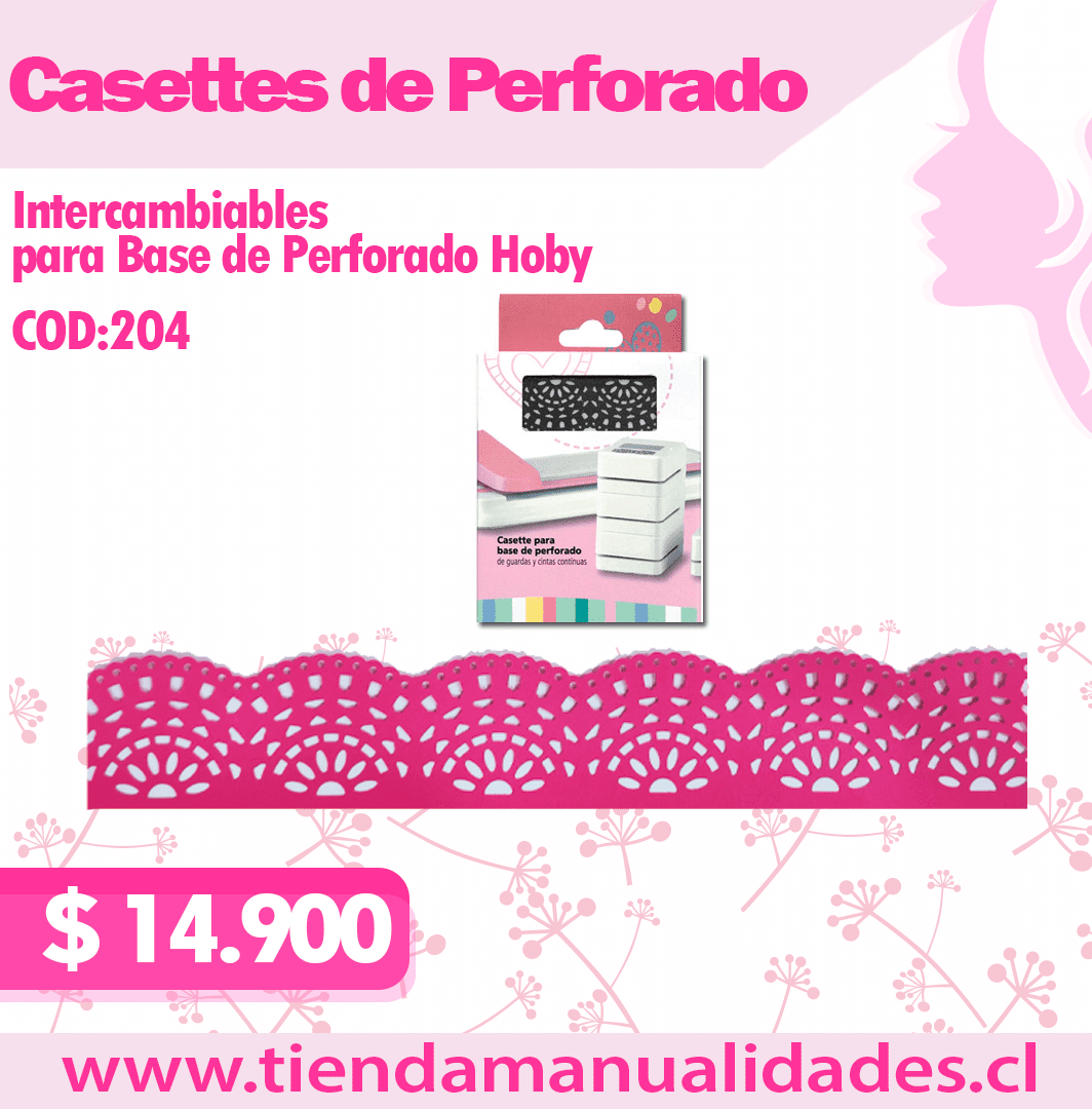 CBP-204- Casette para perforadora HOBY- VITRAL -ENTREGA INMEDIATA