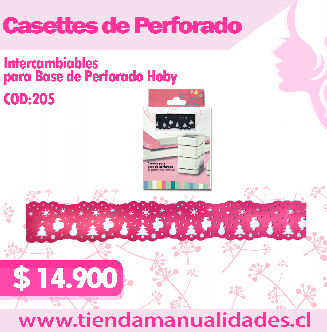 CBP-205- Casette para perforadora HOBY- NAVIDAD -ENTREGA INMEDIATA