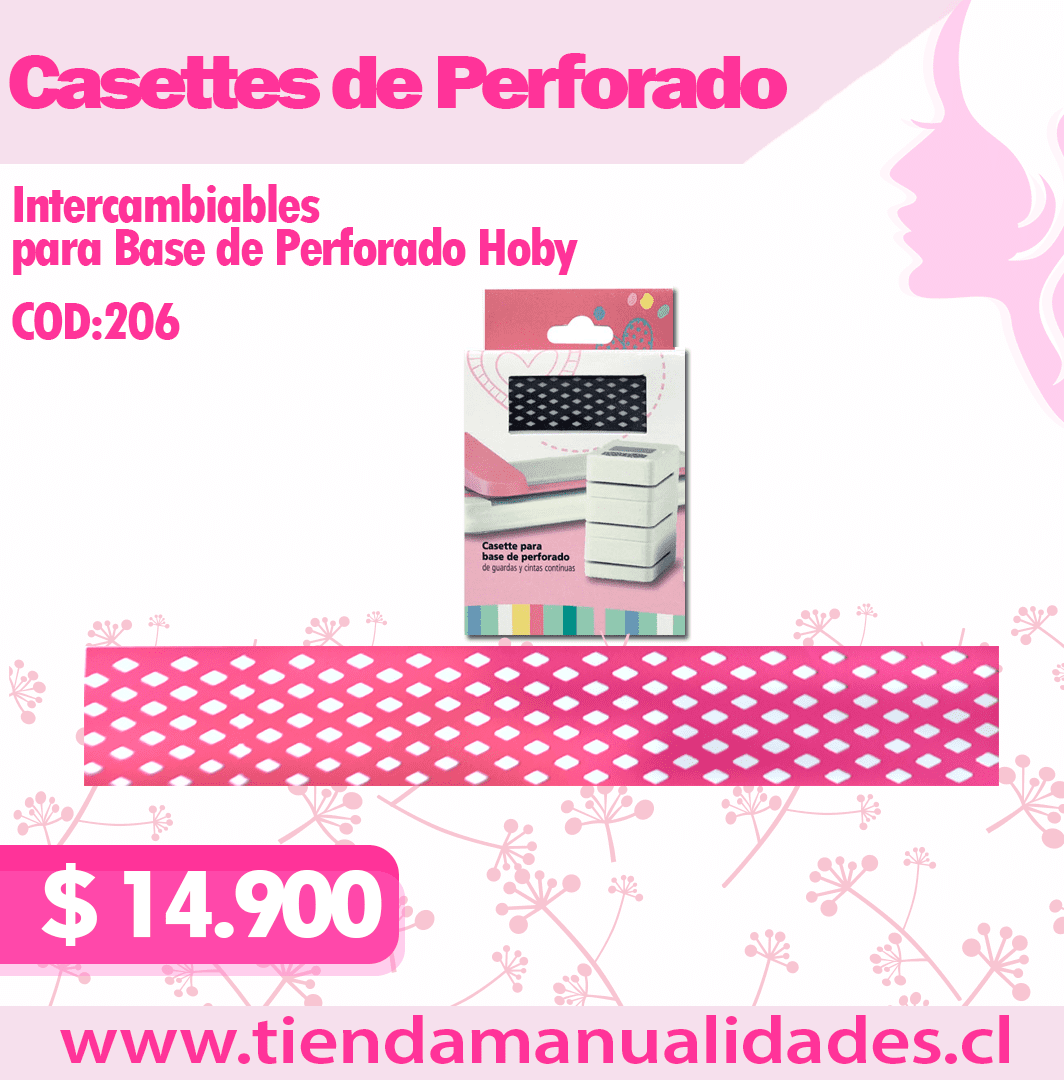 CBP-206- Casette para perforadora HOBY- ROMBOS -ENTREGA INMEDIATA