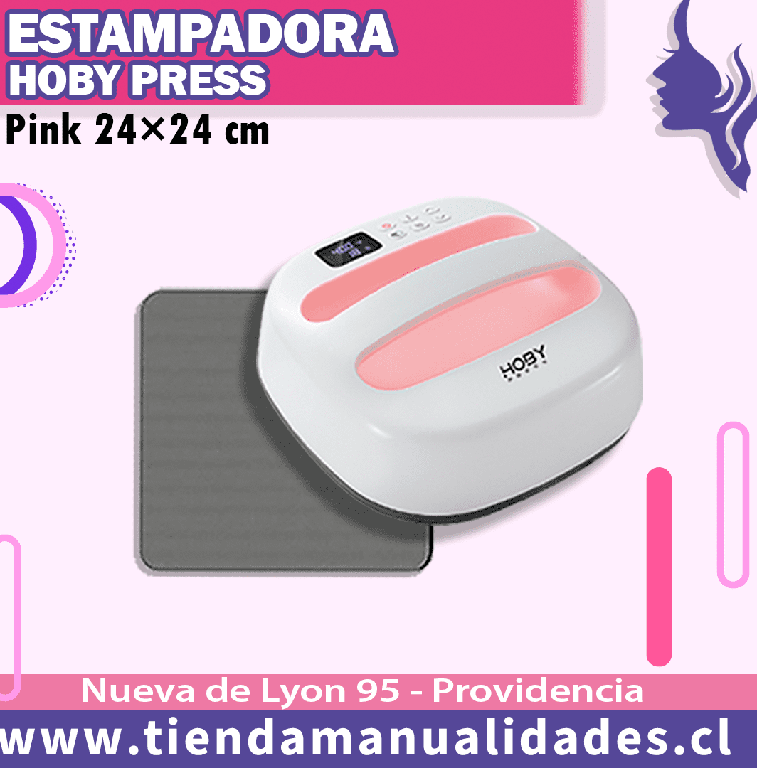 ES110 Estampadora HobyPress Pink 24x24 cm - Envío gratis - Entrega Inmediata