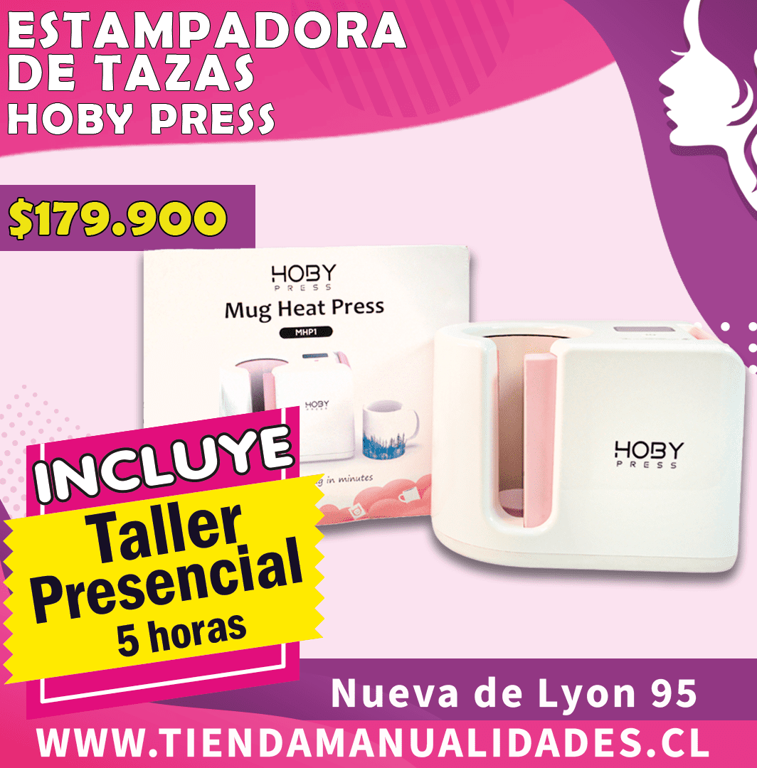 ES130 ESTAMPADORA MUG HOBY PRESS  + TALLER - Entrega Inmediata