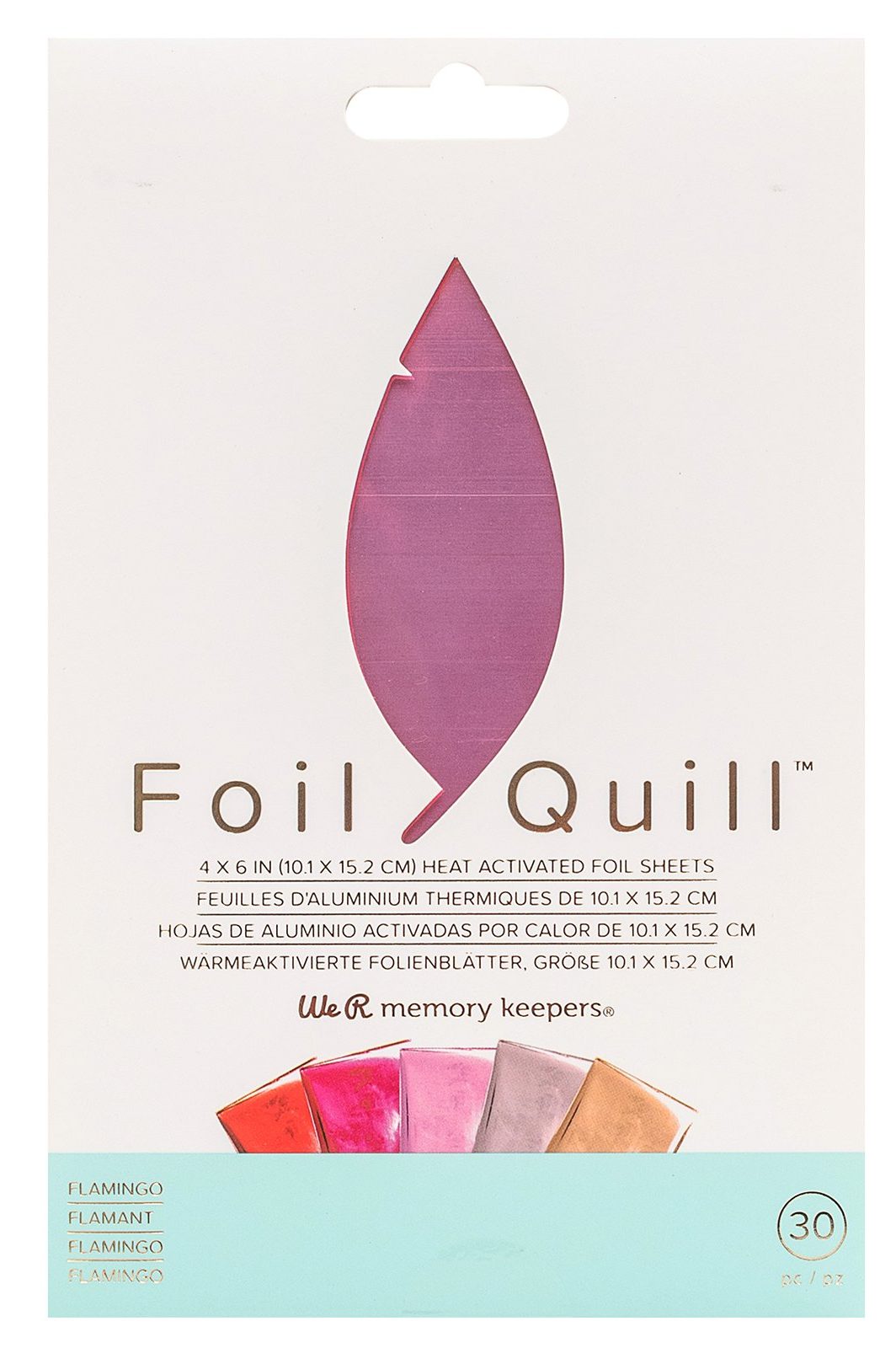 Hojas de Aluminio Activadas por calor (FLAMINGO)  Foil Quill We R Memory Keepers ¡Disponible para entrega inmediata!