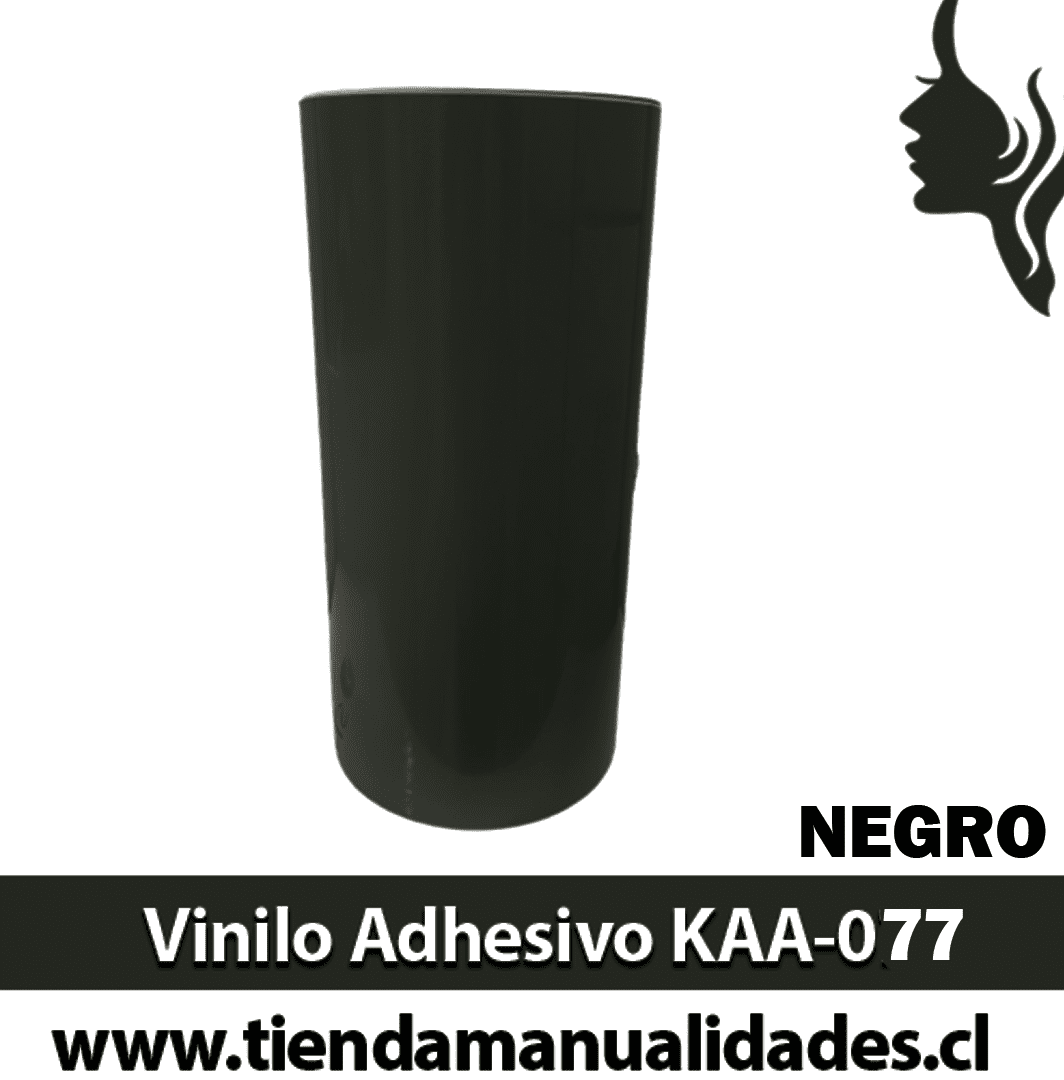 KAA-077 Vinilo Adhesivo Decorativo Negro brillante Premium (30cm x 1m largo)