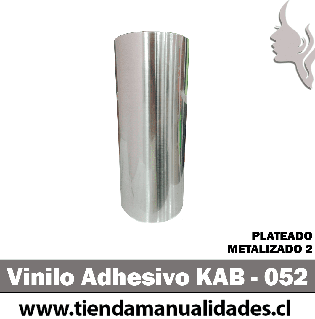 KAB-052 Vinilo Adhesivo Decorativo PLATEADO METALIZADO 02 Premium (30cm x 1m largo)