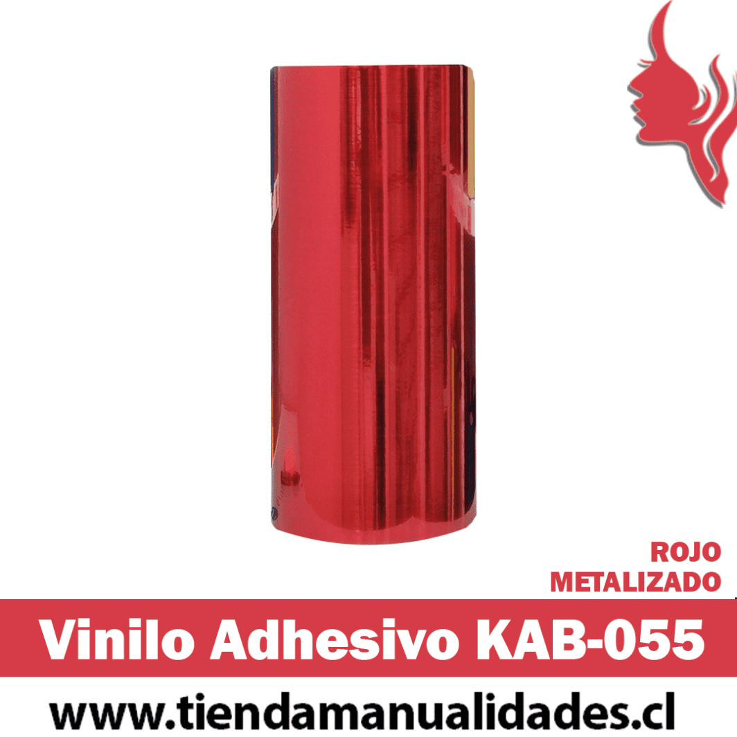 KAB-055 Vinilo Adhesivo Decorativo ROJO METALIZADO Premium (30cm x 1m largo)