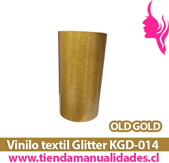 KDG-014_Vinilo Textil Old Gold  ( 1 m de largo x 25 cm ancho )