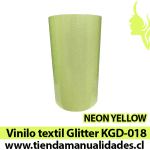 KDG-018_Vinilo Textil Neon Yellow  ( 1 m de largo x 25 cm ancho )