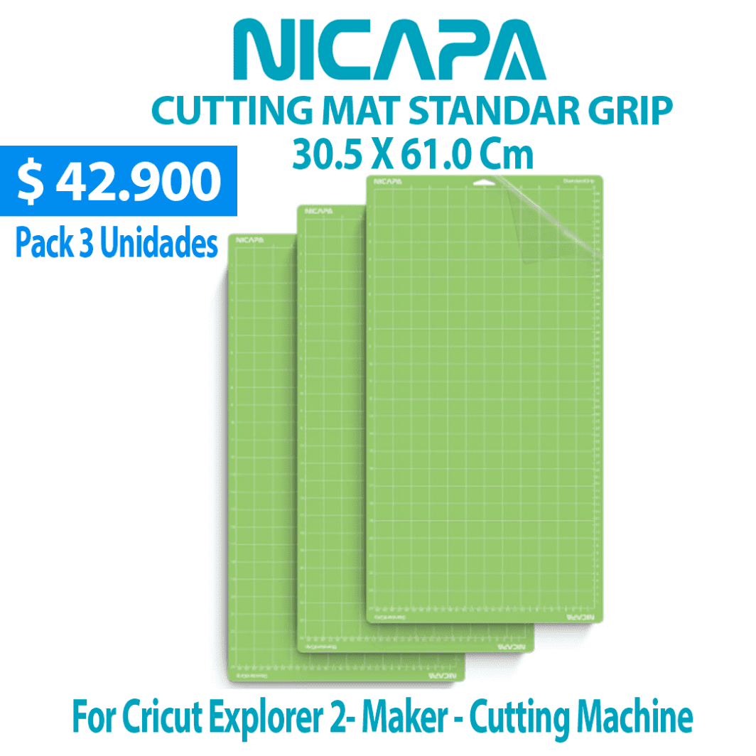 NI-C02 Set Mat Corte NICAPA 30.5 x 61 Cm, For Cricut Maker y Explorer2