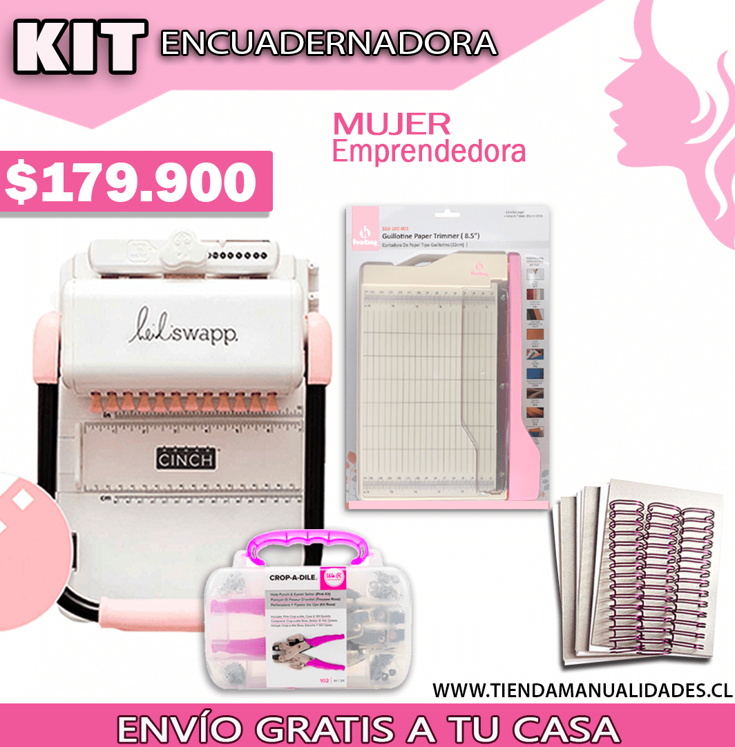 CH135 KIT CINCH CUADRADA + CROP A DILE + MINI GUILLOTINA HOBY 20X28CM