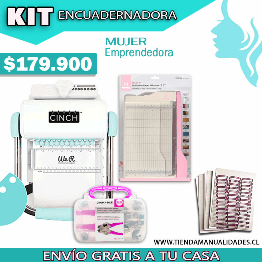 CH140 KIT CINCH REDONDA+ CROP A DILE + MINI GUILLOTINA 20X28CM