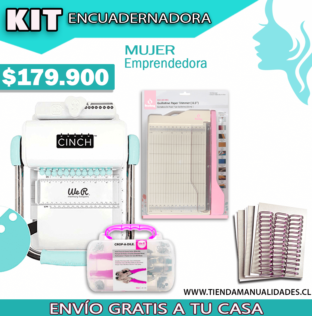 CH140 KIT CINCH REDONDA+ CROP A DILE + MINI GUILLOTINA 20X28CM