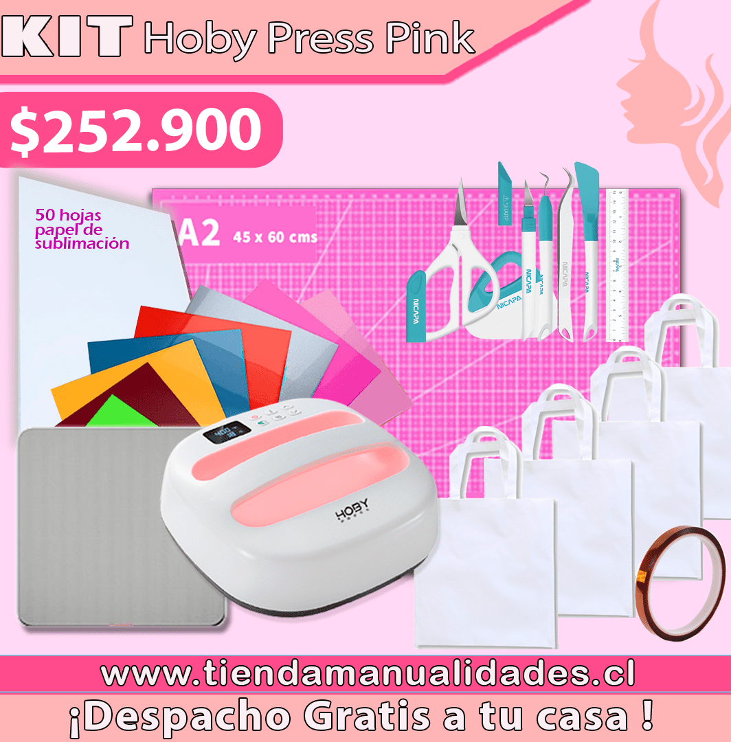 ES160 Kit Estampadora HobyPress Rosa 24x24cms - Envío gratis -ENTREGA INMEDIATA