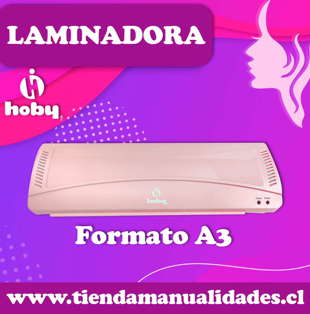 LAM100 Laminadora Térmica De Escritorio Color Rosado Hoby