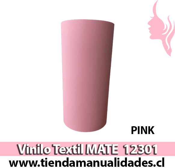 12301_Vinilo Textil Matte Pink  ( 1 m de largo x 25 cm ancho )