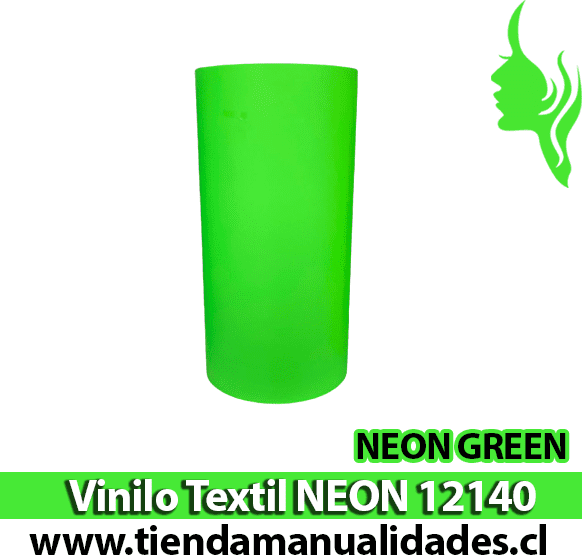 12140_Vinilo Textil Neon Green  ( 1 m de largo x 25 cm ancho )