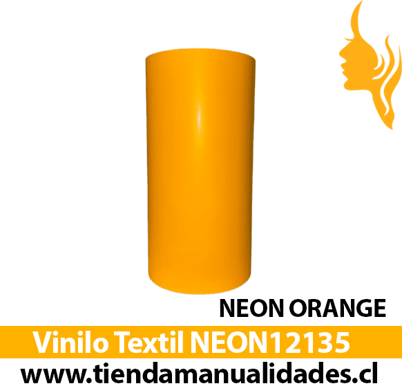12135_Vinilo Textil Neon Orange ( 1 m de largo x 25 cm ancho )