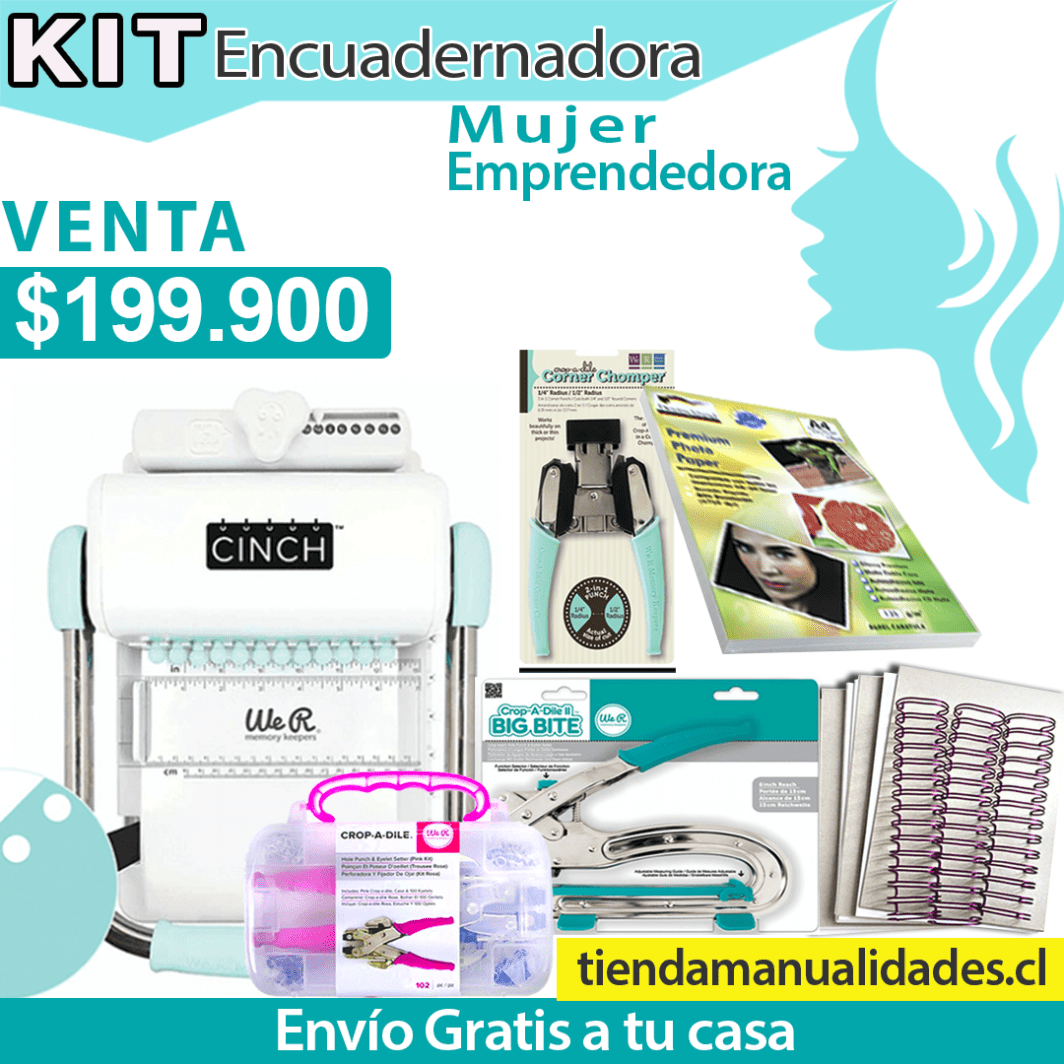 CH185 KIT CINCH REDONDA + BIG BITE + CORNER CHOMPER + CROP A DILE + PAPEL FOTOGRÁFICO