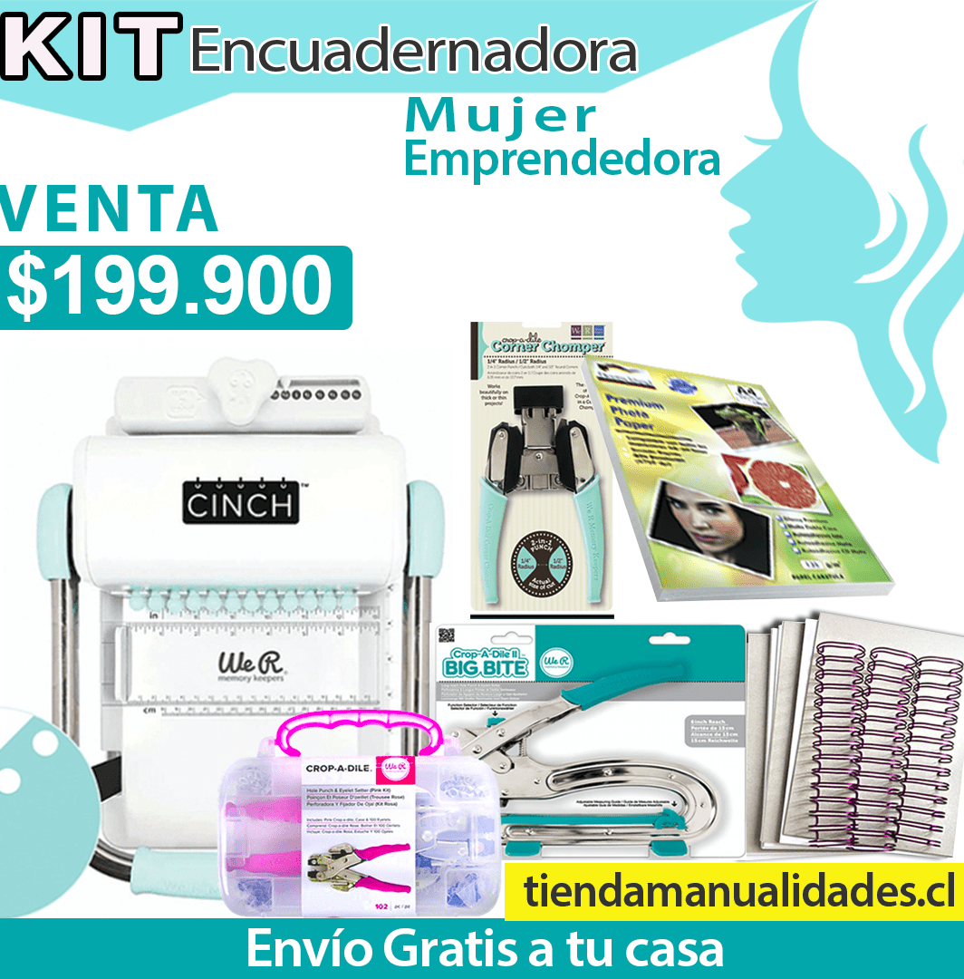 CH185 KIT CINCH REDONDA + BIG BITE + CORNER CHOMPER + CROP A DILE + PAPEL FOTOGRÁFICO