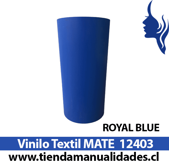 12403_Vinilo Textil Royal Blue Matte   ( 1 m de largo x 25 cm ancho )