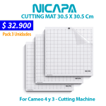 NI-C04 -SET 3 UNIDADES-Mat Corte ( TAPETE) NICAPA 30.5 x 30.5 Cm, For Cameo 4 y Cameo 3