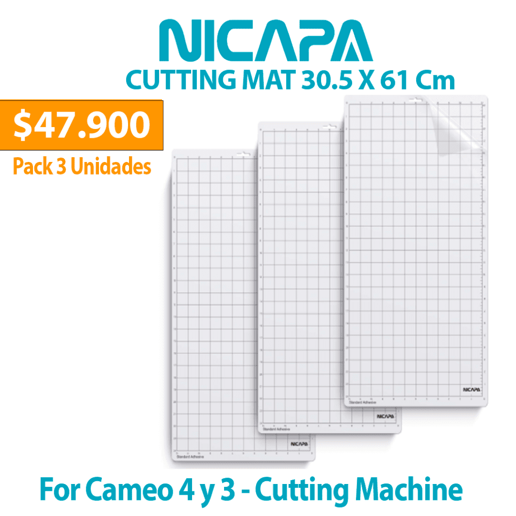 NI-C-03 Set  3 UNIDADES Mat Corte NICAPA 30.5 x 61 Cm, For Cameo 4 y Cameo 3