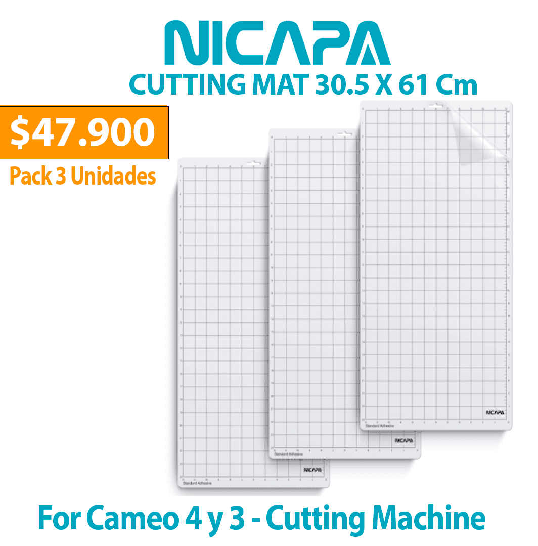 NI-C-03 Set  3 UNIDADES Mat Corte NICAPA 30.5 x 61 Cm, For Cameo 4 y Cameo 3