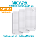 NI-C-03 Set  3 UNIDADES BASE DE CORTE NICAPA 30.5 x 61 Cm, For Cameo 4 y Cameo 3