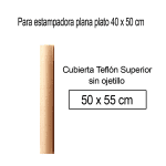 PTFE Teflón sin Ojetillos- Cubierta Superior de 50 x 55 cm, para uso estampadora de calor