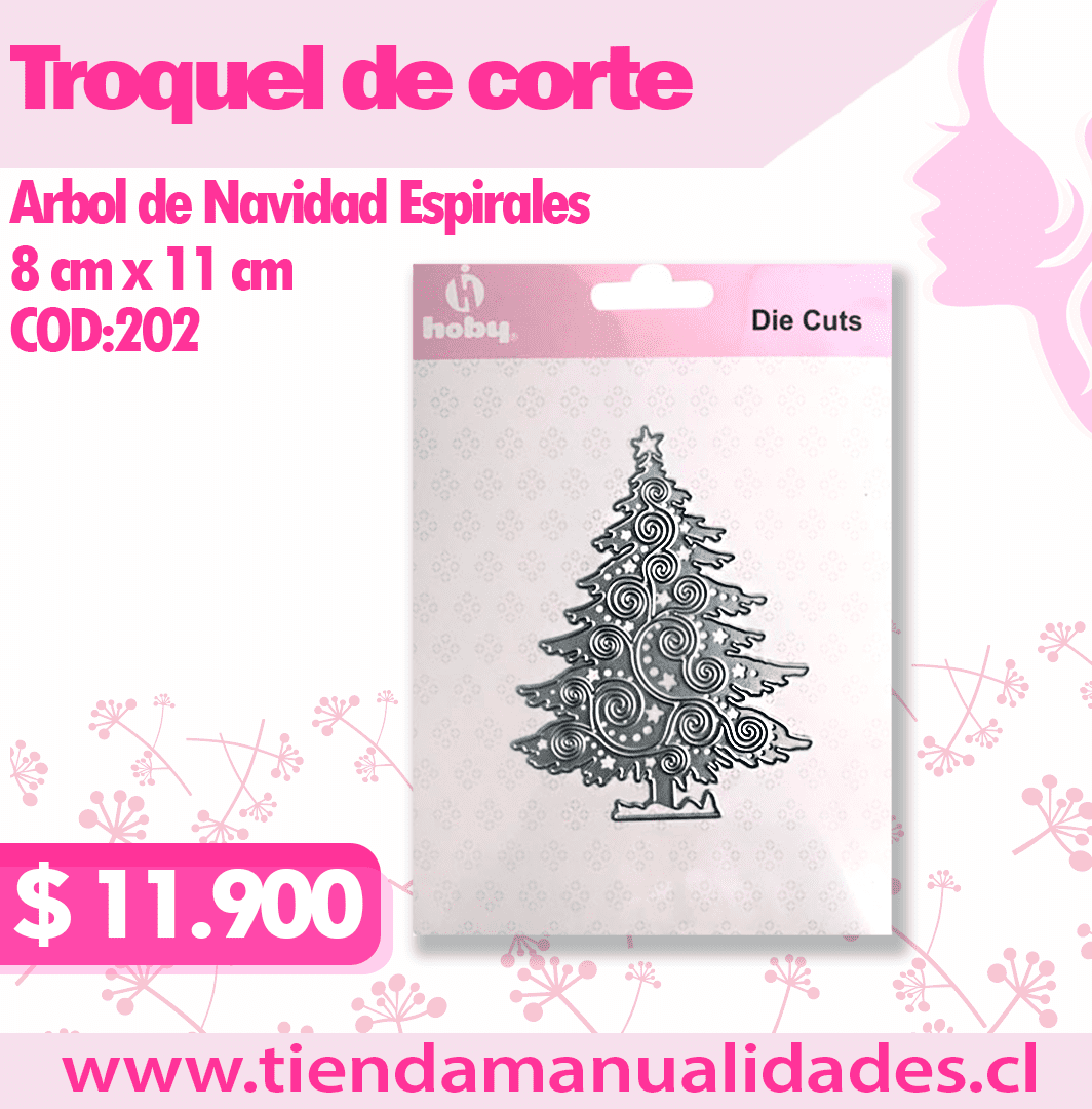 TH-03 - COD 202- Troquel Arbol de Navidad Espirales HOBY -ENTREGA INMEDIATA