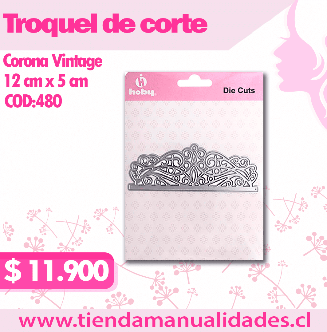TH-06 - COD 480- Troquel Corona Vintage HOBY -ENTREGA INMEDIATA