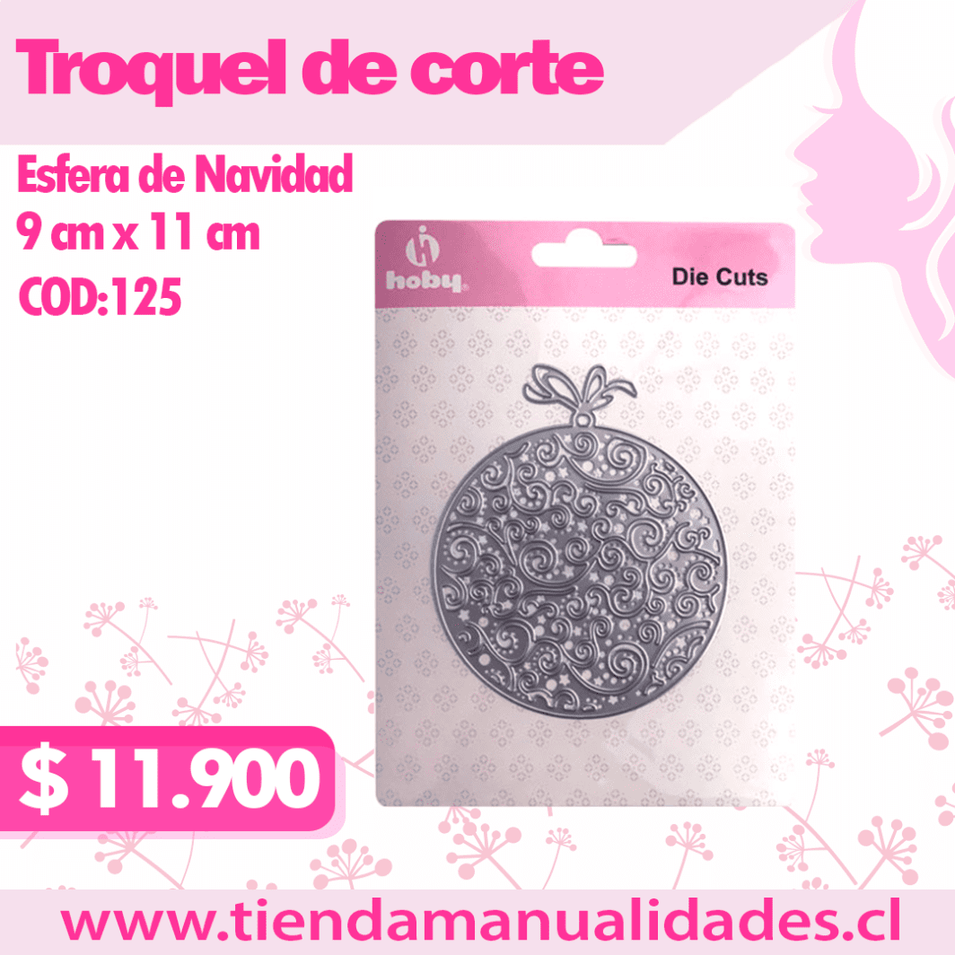 TH-10 - COD 125- Troquel Esfera de Navidad HOBY -ENTREGA INMEDIATA