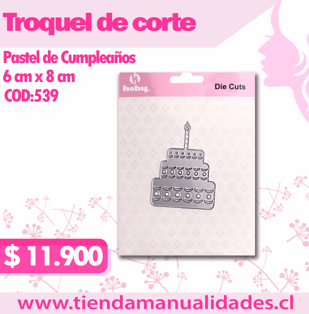 TH-12 - COD 539- Troquel Pastel de Cumpleaños -ENTREGA INMEDIATA