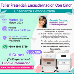 0030 Taller Presencial: ENCUADERNACIÓN CON CINCH -- MARTES 14 DE MARZO 2023 -- NUEVA DE LYON 95