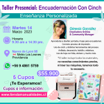 0036 Taller Presencial: ENCUADERNACIÓN CON CINCH -- VIERNES 17 DE MARZO 2023 -- NUEVA DE LYON 95