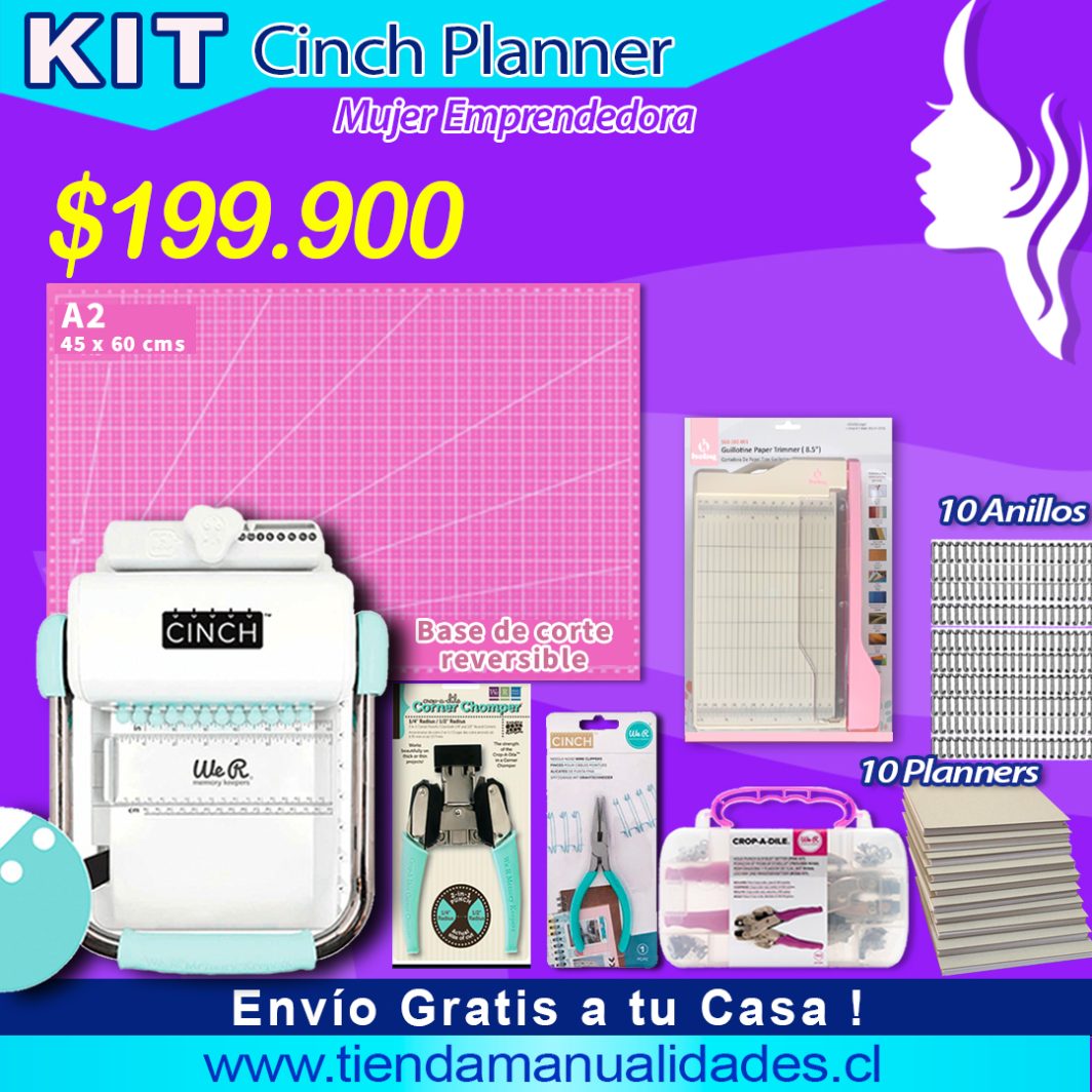 CH195  KIT CINCH REDONDA + BASE DE CORTE + CORNER SHOMPER + GUILLOTINA