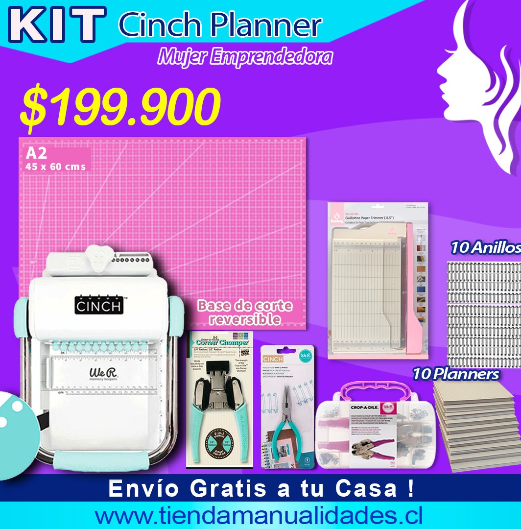 CH195  KIT CINCH REDONDA + BASE DE CORTE + CORNER SHOMPER + GUILLOTINA