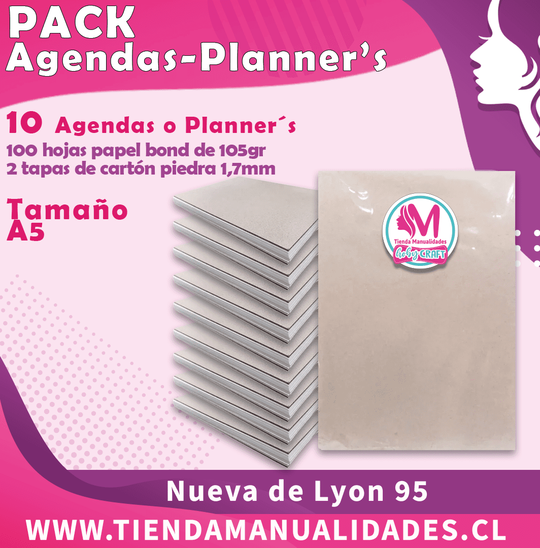 PC-08-PACK DE 10 AGENDAS - PLANNER'S - ENTREGA INMEDIATA