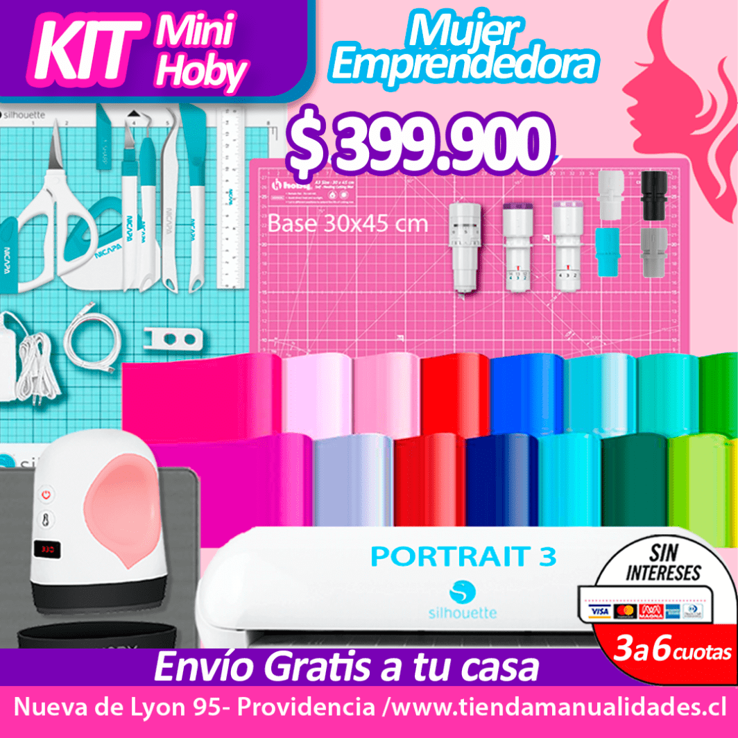 BPY-85P Kit Silhouette Portrait 3 Estampadora Mini - Entrega Inmediata