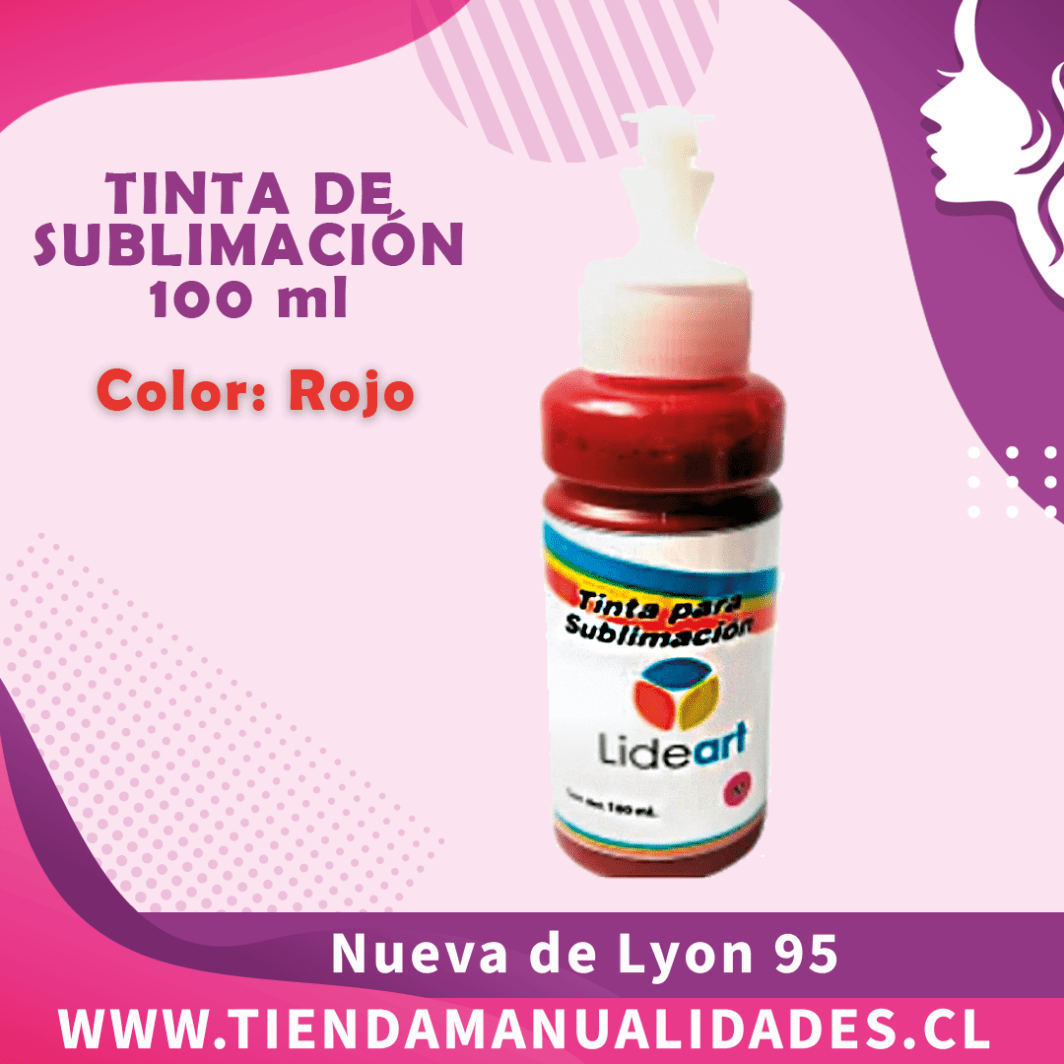 TS- 03 -Tinta Sublimación ROJO- 100ml- Entrega Inmediata