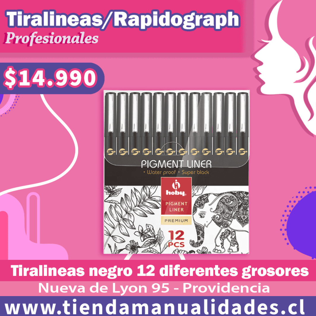 AMH 06-TIRALINEAS RAPIDOGRAPH PROFESIONALES - 12 UNIDADES HOBY - ENTREGA INMEDIATA