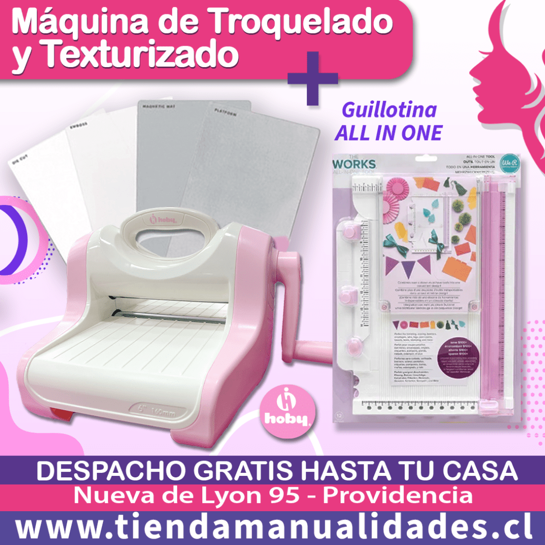 MTT-11 Troqueladora y Texturizadora HOBY + GUILLOTINA ALL IN ONE - Envío Gratis - Entrega Inmediata