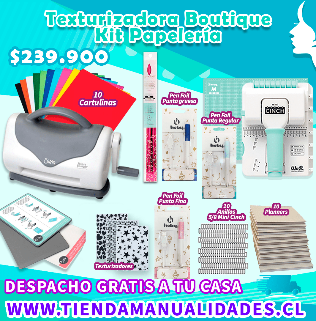 SZB-34-VENTA Máquina Sizzix Boutique- KIT PAPELERÍA - Envío Gratis Entrega Inmediata