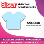 20 _Vinilo Textil SISER / AZUL CIELO ( 38 CM X 1 M )